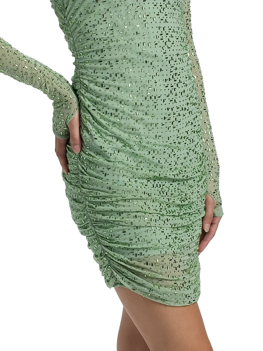 Mariandree Gaitan Women's Claudia Ress Embellished Ruched Minidress | Thumbnail 6 Mariandree Gaitan Women's Claudia Ress Embellished Ruched Minidress | Thumbnail 6