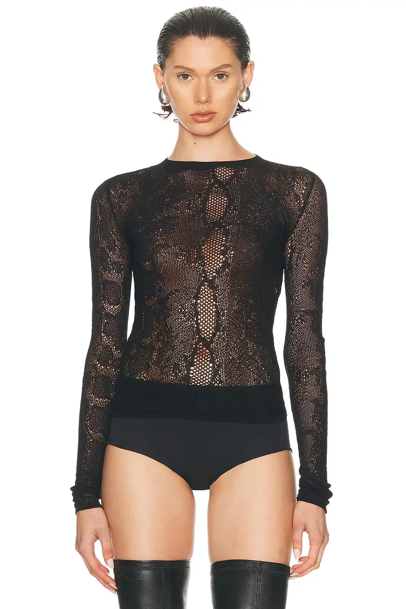 The Attico Python Lace Top | Image 1 The Attico Python Lace Top | Image 1