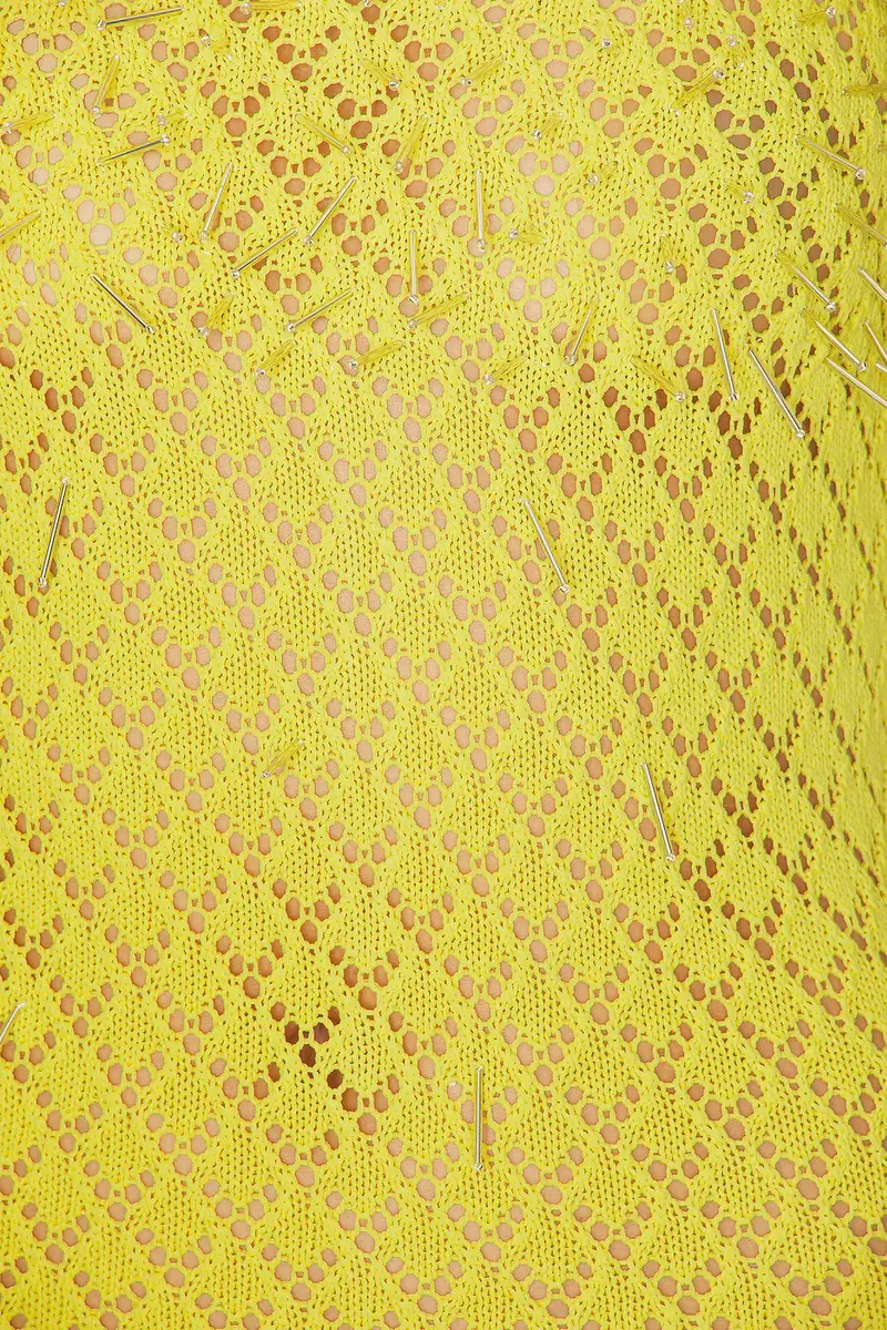 David Koma Gradient Glass Long Sleeve Mini Dress | Thumbnail 4 David Koma Gradient Glass Long Sleeve Mini Dress | Thumbnail 4