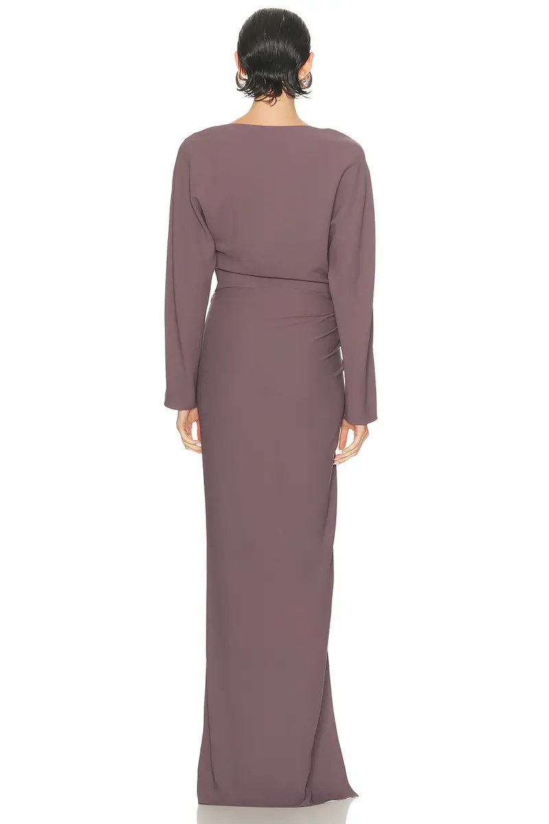 Lapointe Stretch Drape Crepe Off The Shoulder Dress | Thumbnail 3 Lapointe Stretch Drape Crepe Off The Shoulder Dress | Thumbnail 3