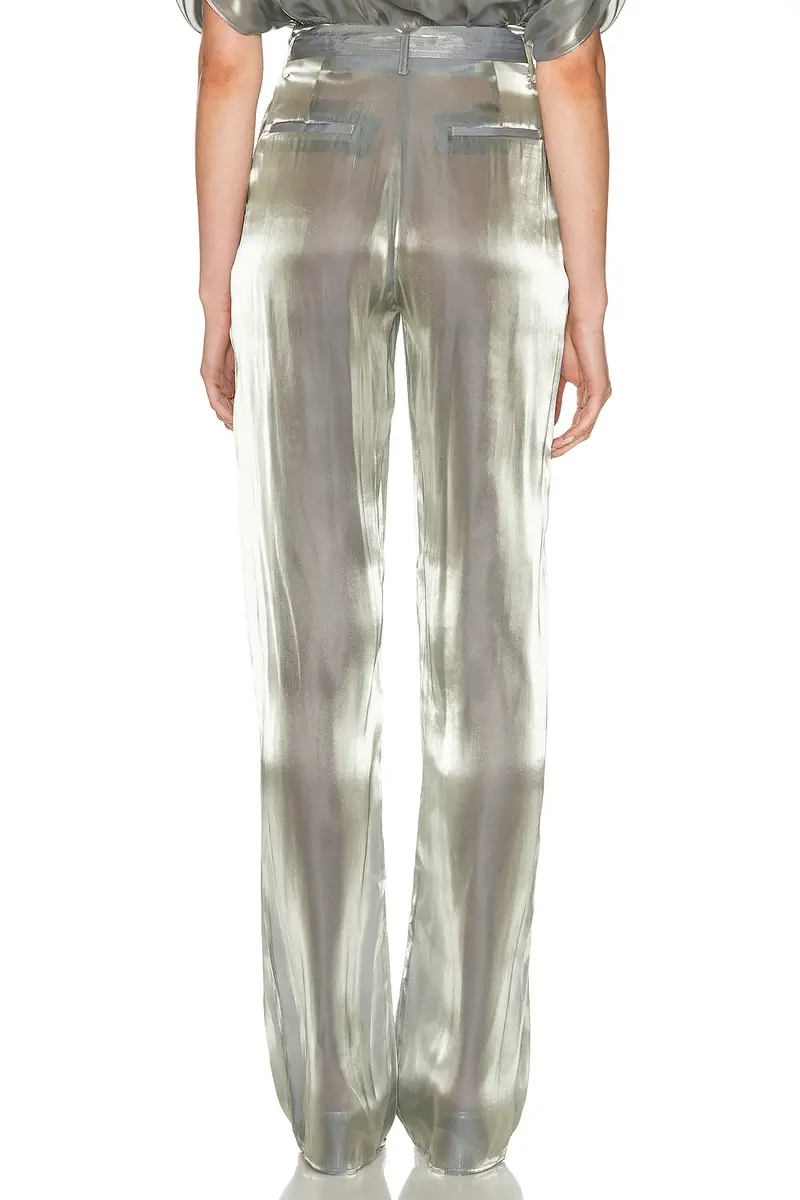 Lapointe Metallic Organza Belted Pant | Thumbnail 4 Lapointe Metallic Organza Belted Pant | Thumbnail 4