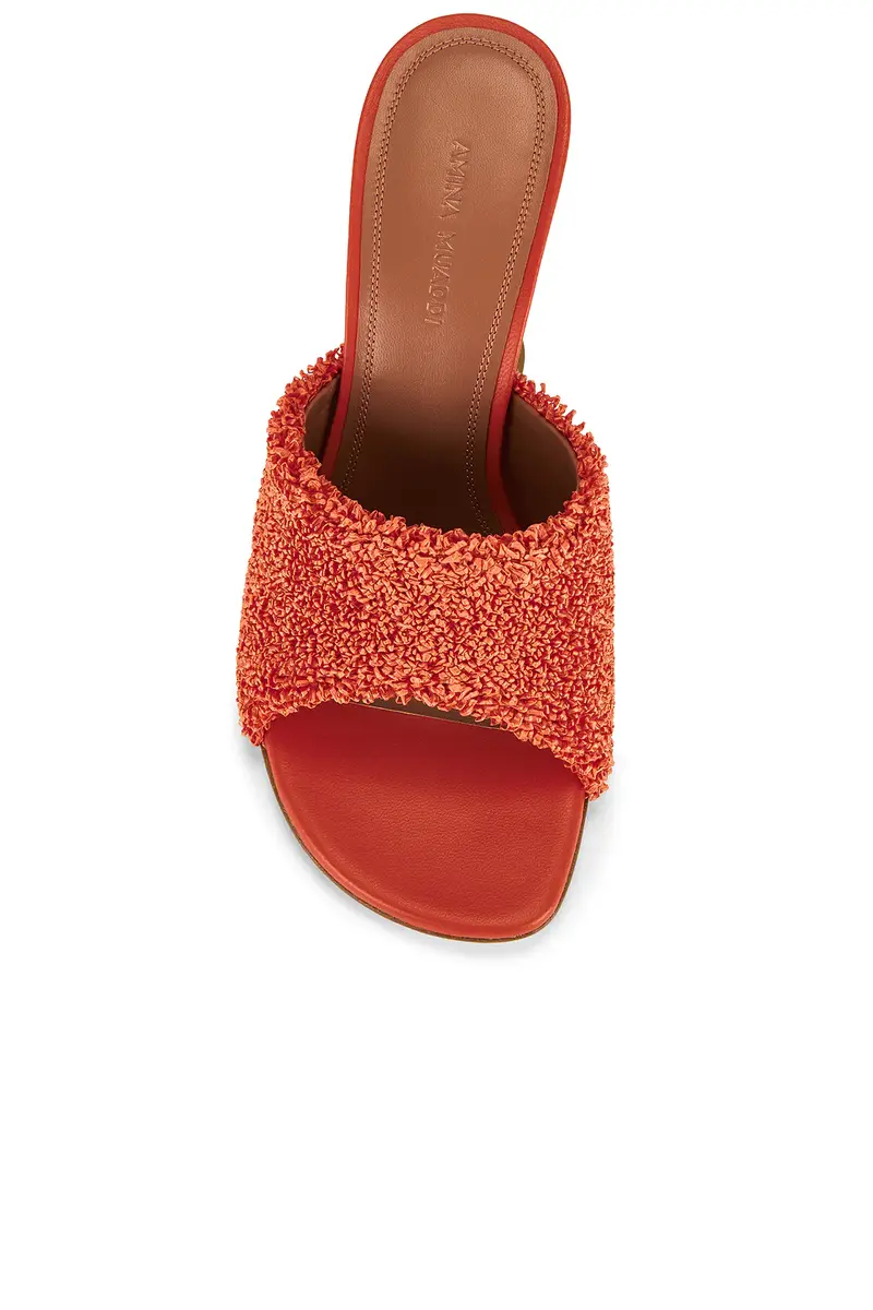 Amina Muaddi Taylor Raffia 90 Slipper | Thumbnail 4 Amina Muaddi Taylor Raffia 90 Slipper | Thumbnail 4