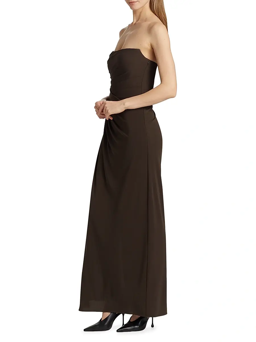 Halston Women's Patrice Matte Jersey Draped Dress | Thumbnail 4 Halston Women's Patrice Matte Jersey Draped Dress | Thumbnail 4