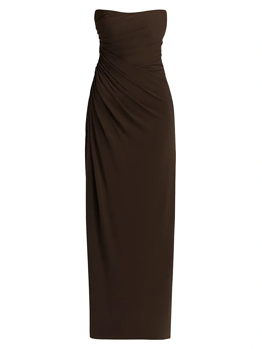 Halston Women's Patrice Matte Jersey Draped Dress