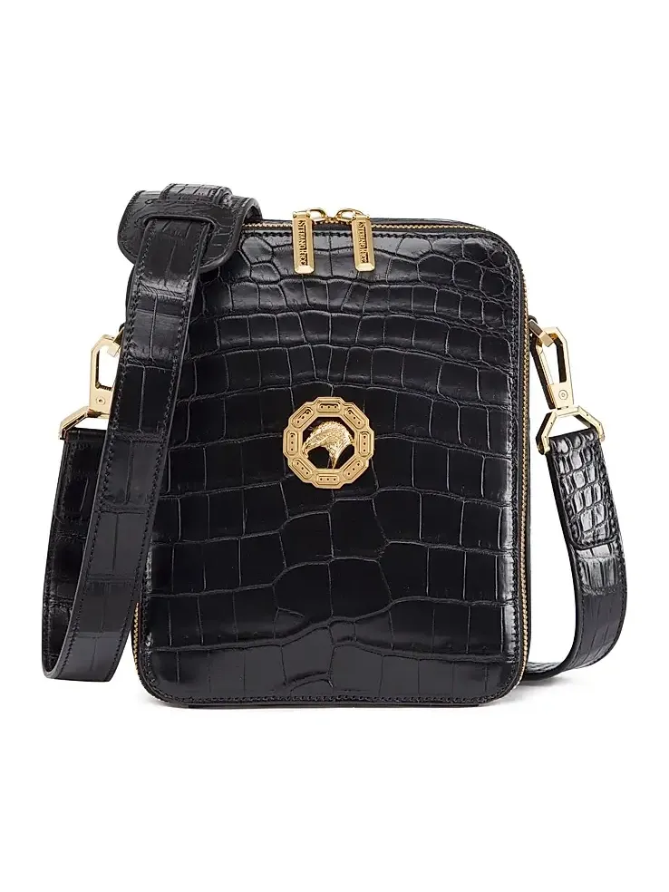 Men's Crocodile Leather Messenger Bag