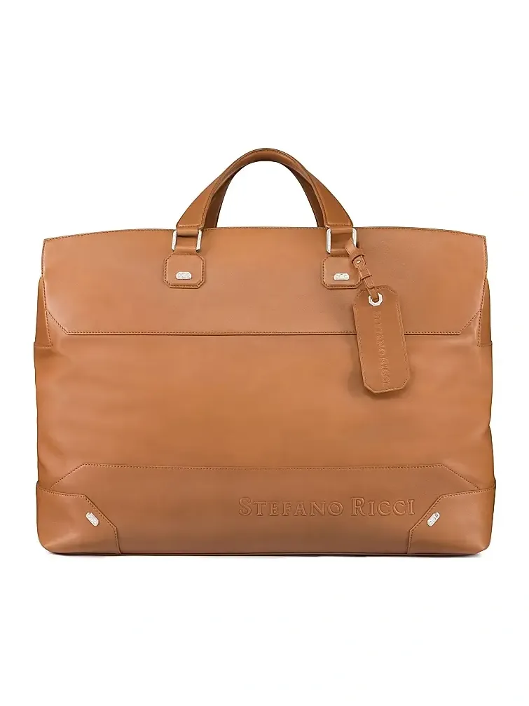 Stefano Ricci Men's Saddle Soft Calfskin Leather Duffle Bag