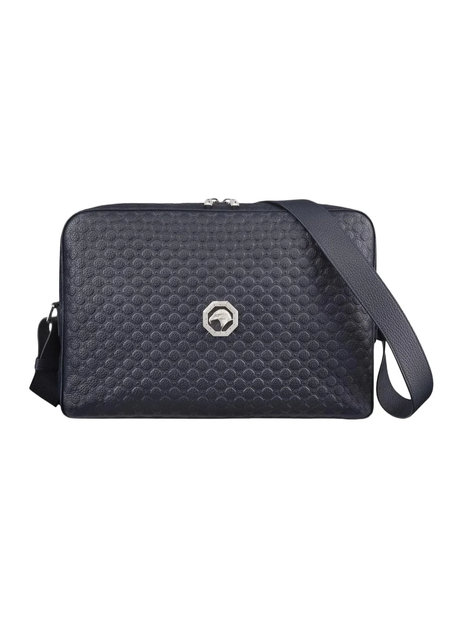 Men's Handmade Calfskin Leather Messenger Bag