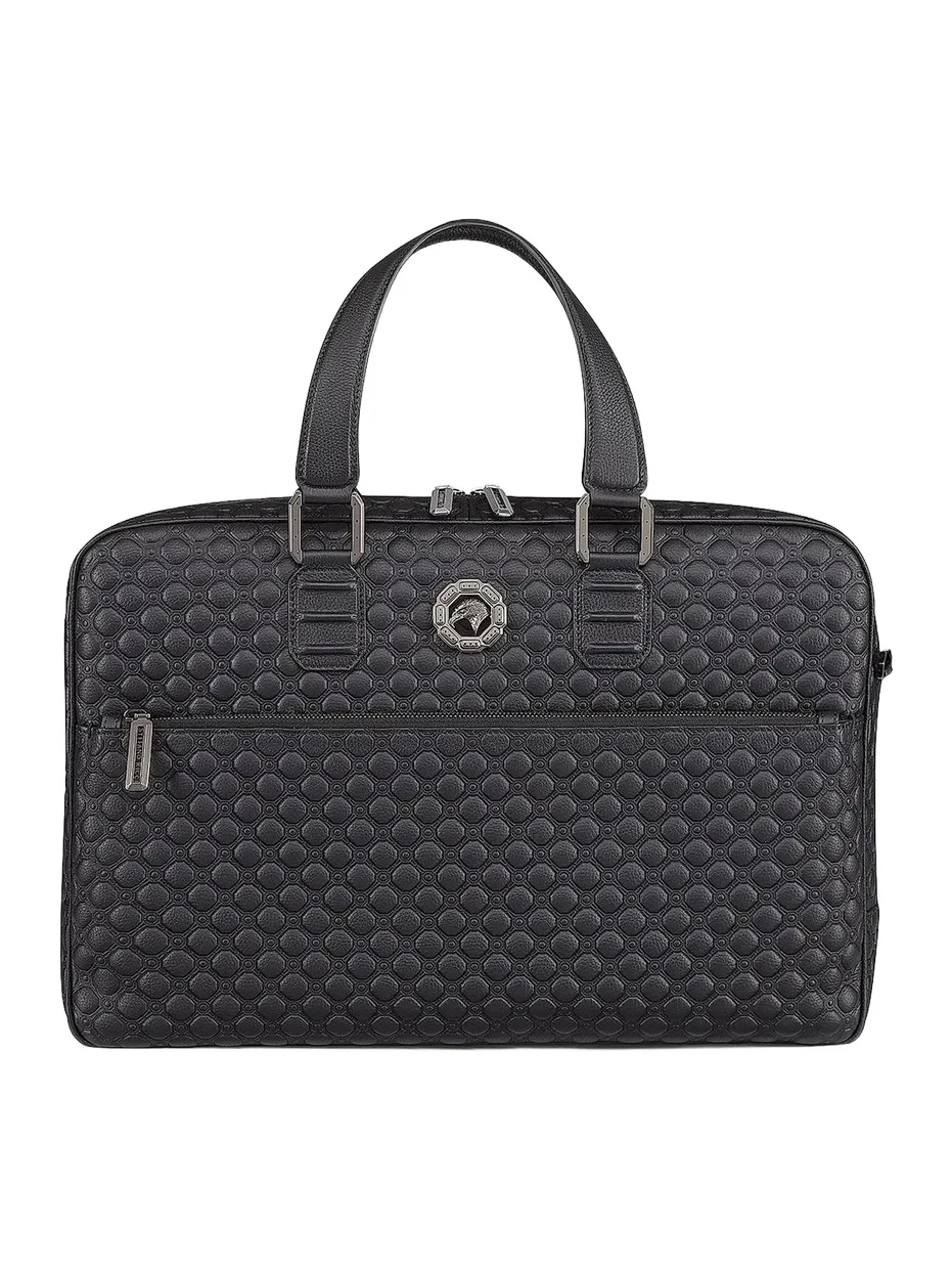 Men's Handmade Calfskin Leather Business Bag