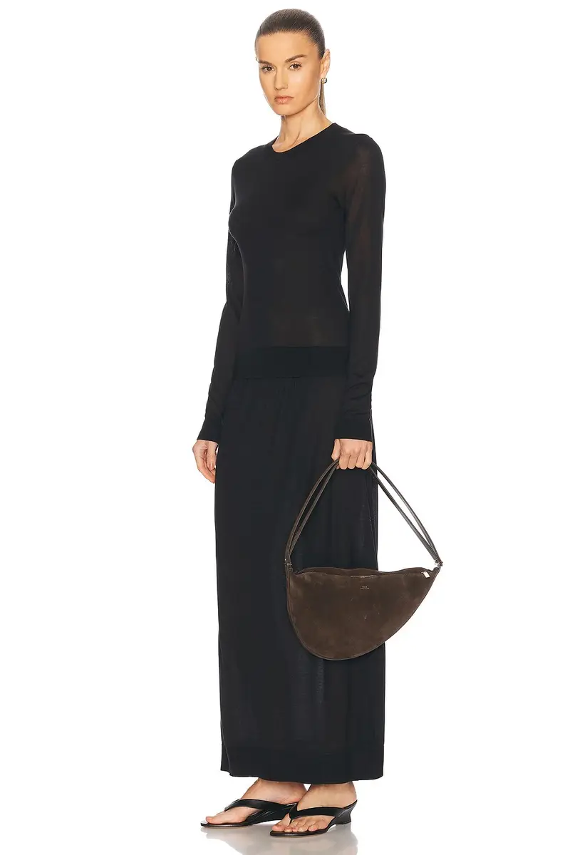 Toteme Suede Scooped Sling Bag | Thumbnail 2 Toteme Suede Scooped Sling Bag | Thumbnail 2