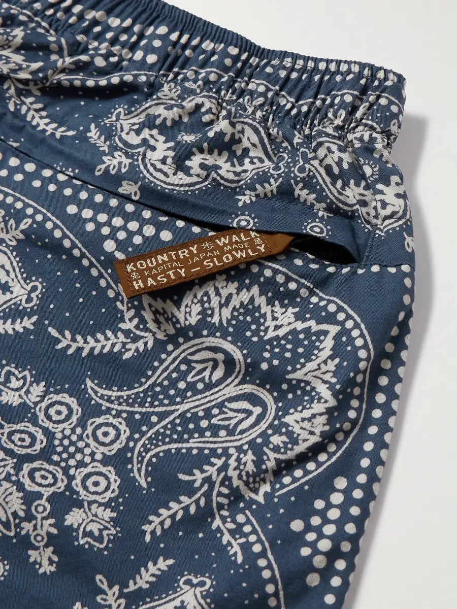 KAPITAL Straight-Leg Belted Bandana-Print Patchwork Cotton-Twill Shorts - Men | Thumbnail 5 KAPITAL Straight-Leg Belted Bandana-Print Patchwork Cotton-Twill Shorts - Men | Thumbnail 5