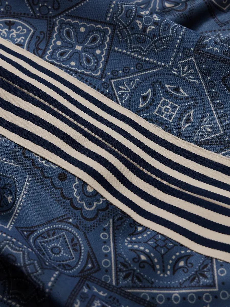 KAPITAL Wide-Leg Striped Webbing-Trimmed Bandana-Print Tech-Jersey Track Pants - Men | Thumbnail 6