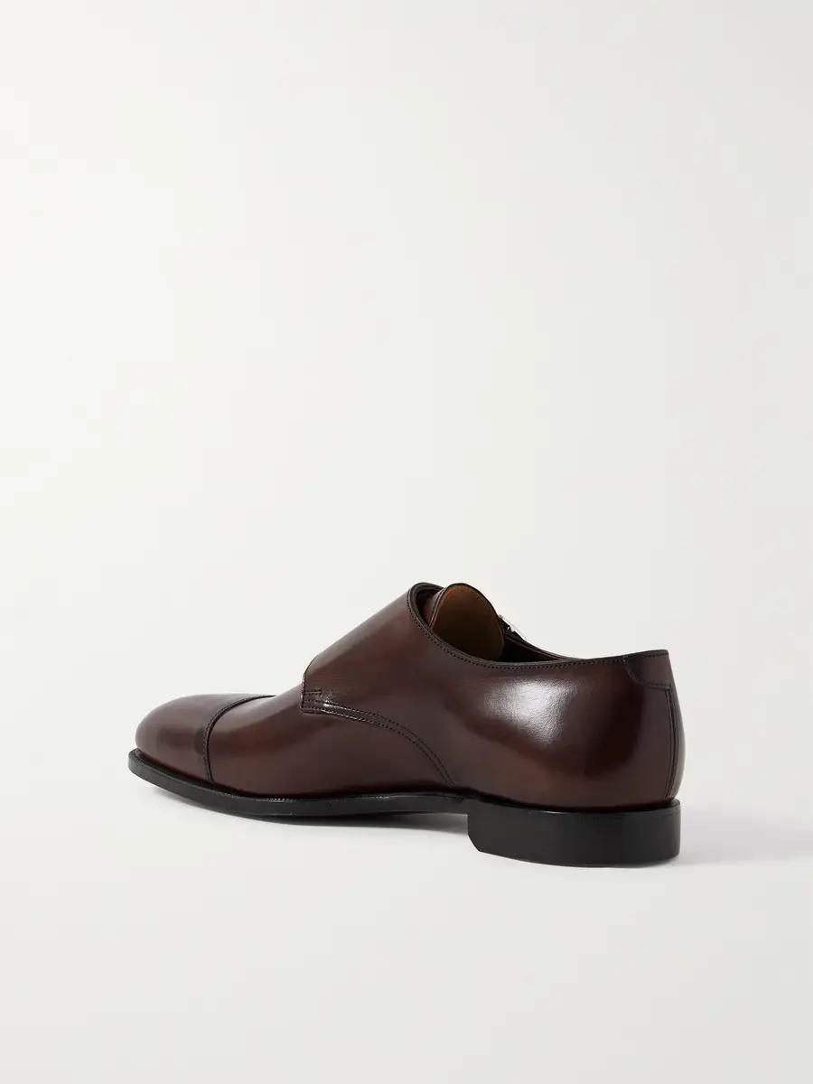 George Cleverley Thomas Cap-Toe Leather Monk-Strap Shoes - Men | Thumbnail 4