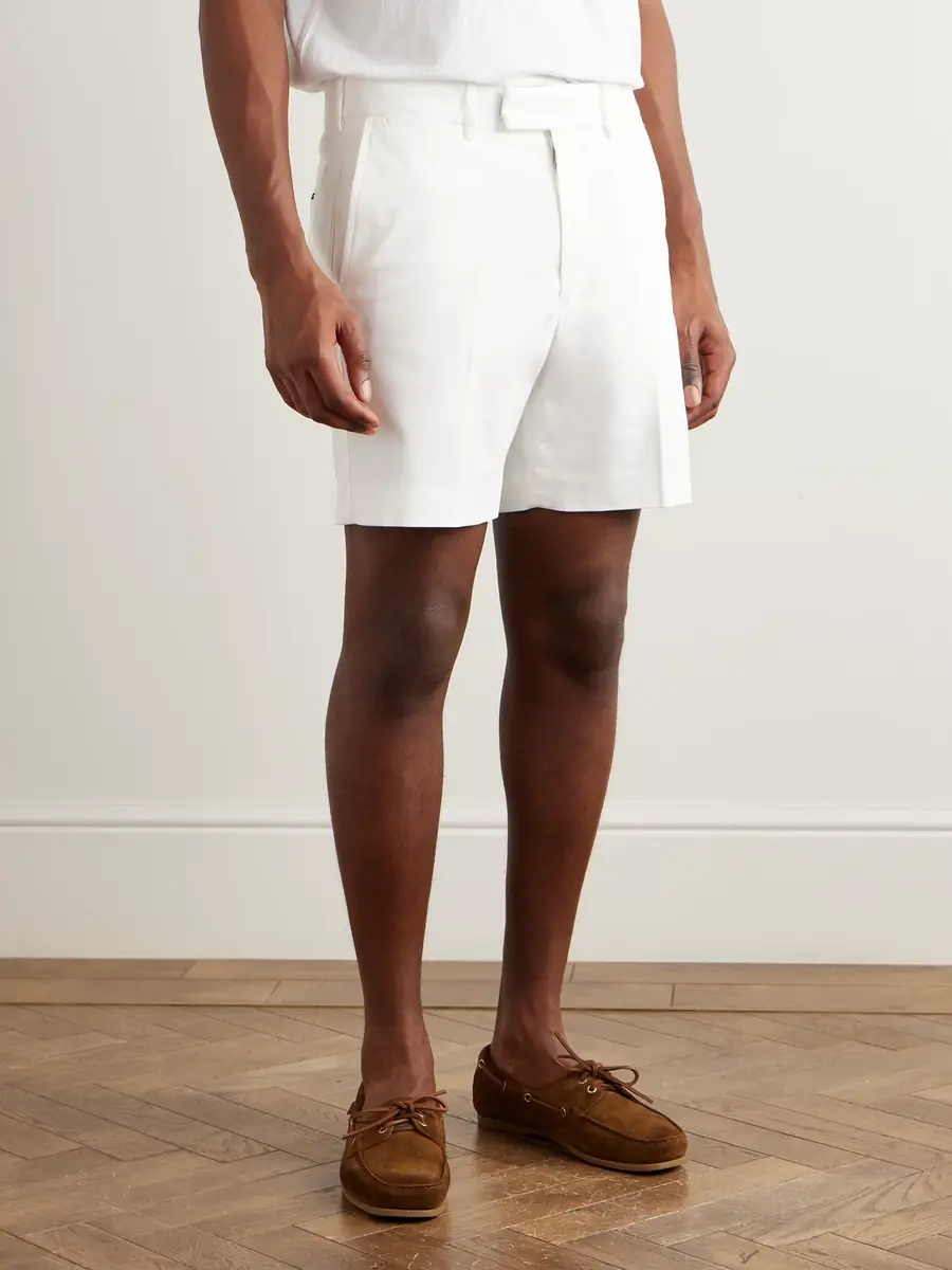 Tom Ford Straight-Leg Pleated Stretch-Cotton Twill Shorts - Men | Thumbnail 3 Tom Ford Straight-Leg Pleated Stretch-Cotton Twill Shorts - Men | Thumbnail 3