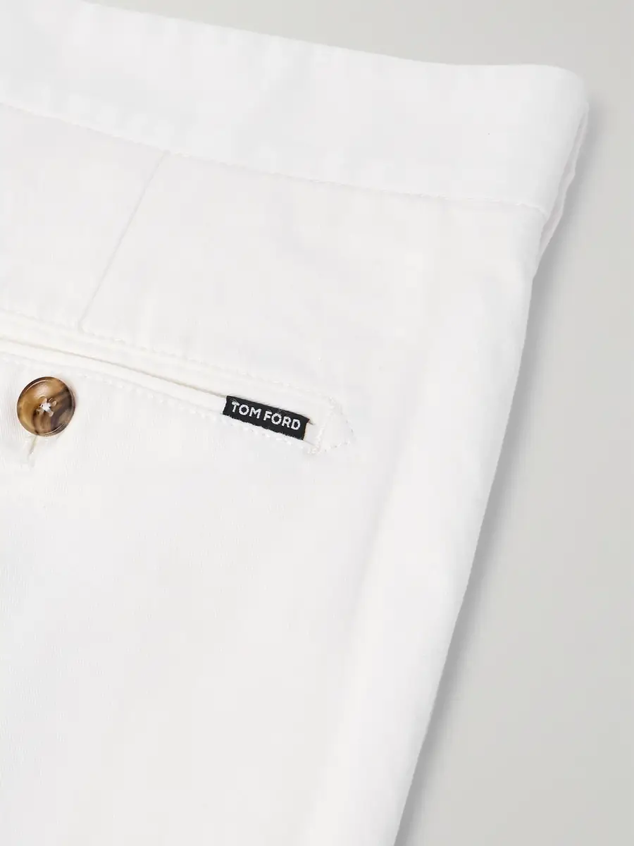 Tom Ford Straight-Leg Pleated Stretch-Cotton Twill Shorts - Men | Thumbnail 5 Tom Ford Straight-Leg Pleated Stretch-Cotton Twill Shorts - Men | Thumbnail 5
