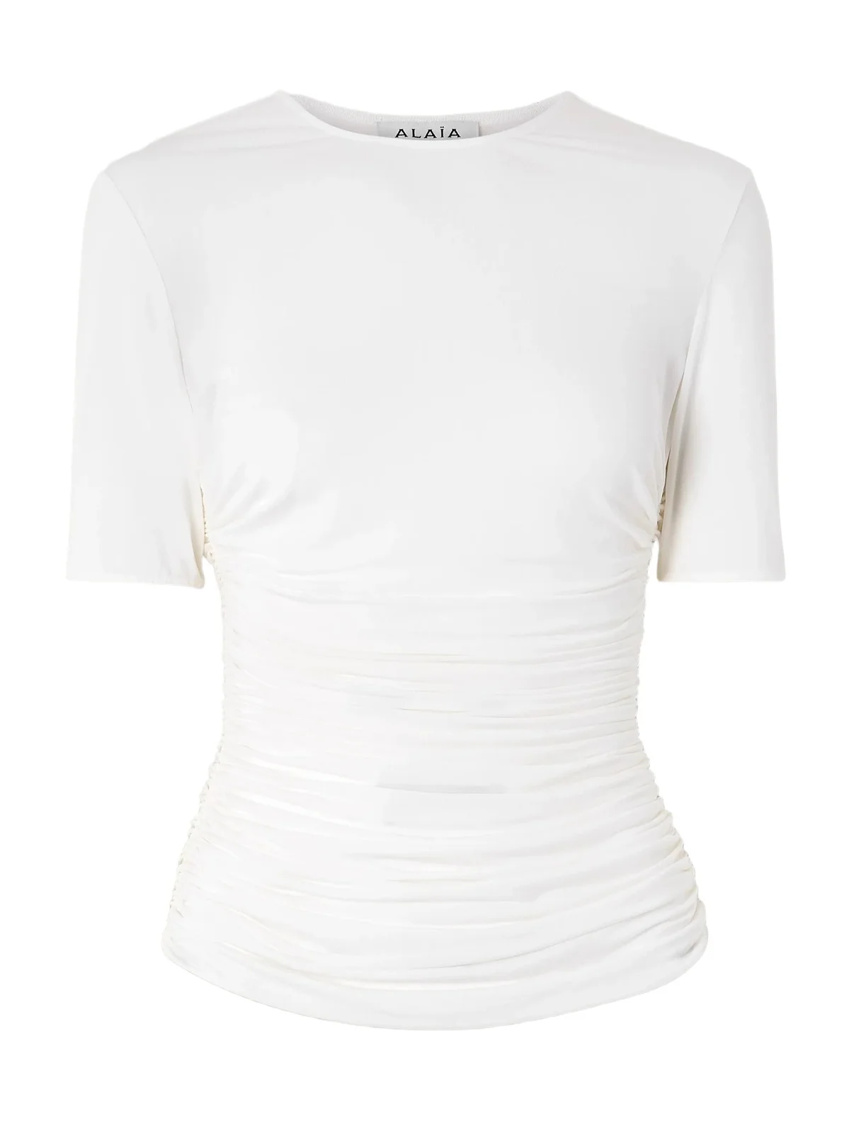 Ruched Stretch-jersey T-shirt