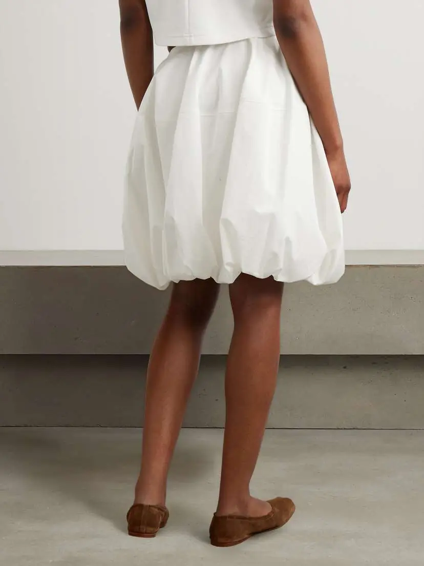 Alaïa Gathered Cotton-poplin Mini Skirt | Thumbnail 4 Alaïa Gathered Cotton-poplin Mini Skirt | Thumbnail 4