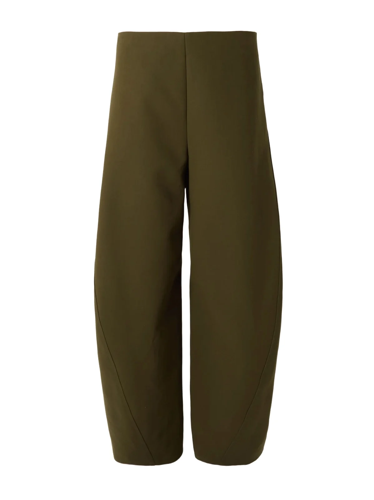 Cotton-poplin Barrel-leg Pants