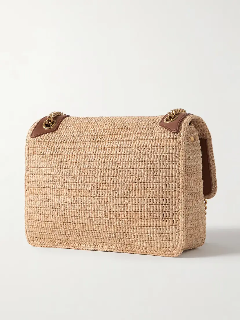 Saint Laurent Niki Medium Leather-trimmed Raffia Shoulder Bag | Thumbnail 3 Saint Laurent Niki Medium Leather-trimmed Raffia Shoulder Bag | Thumbnail 3