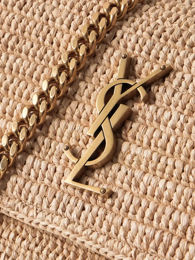 Saint Laurent Niki Medium Leather-trimmed Raffia Shoulder Bag | Thumbnail 4 Saint Laurent Niki Medium Leather-trimmed Raffia Shoulder Bag | Thumbnail 4