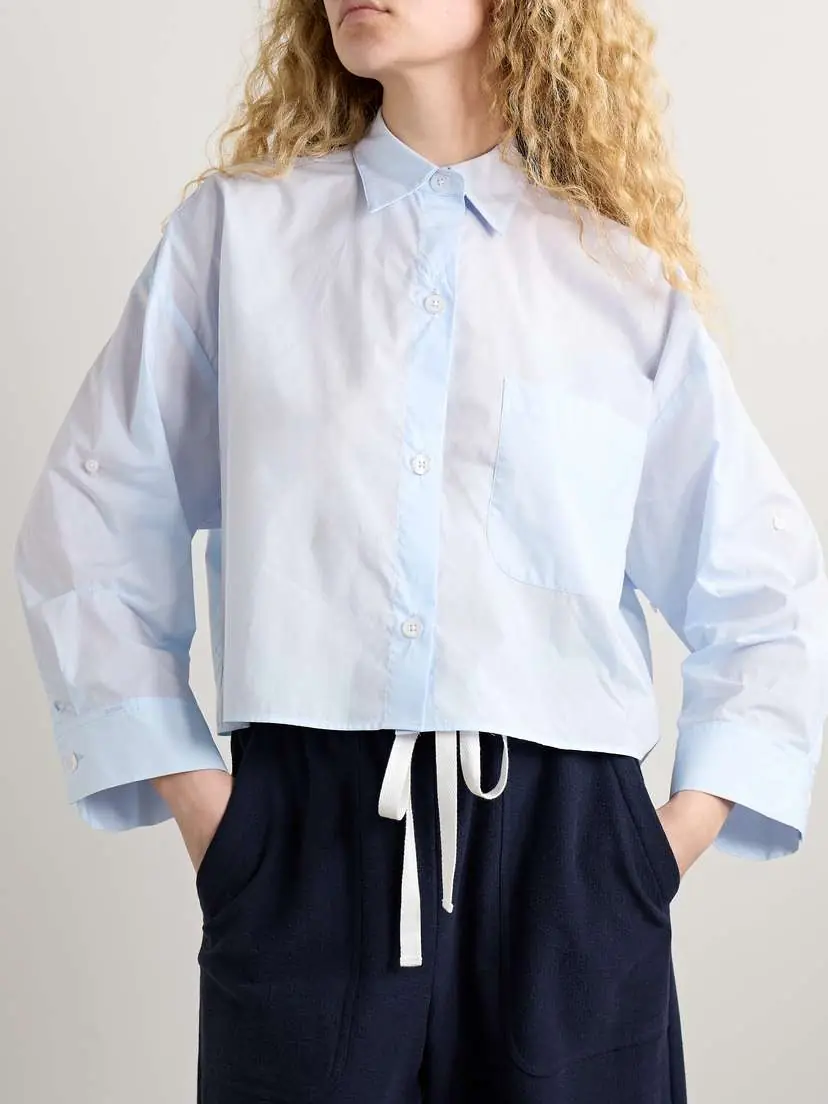 TWP Next Ex Cropped Cotton-poplin Shirt | Thumbnail 3 TWP Next Ex Cropped Cotton-poplin Shirt | Thumbnail 3