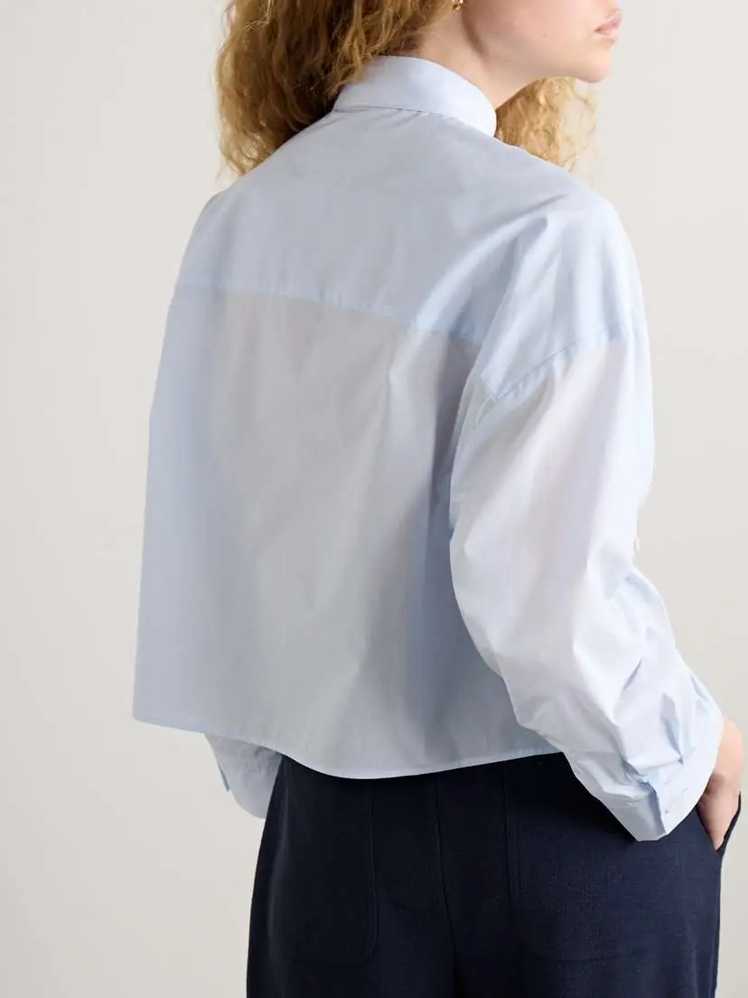 TWP Next Ex Cropped Cotton-poplin Shirt | Thumbnail 4 TWP Next Ex Cropped Cotton-poplin Shirt | Thumbnail 4