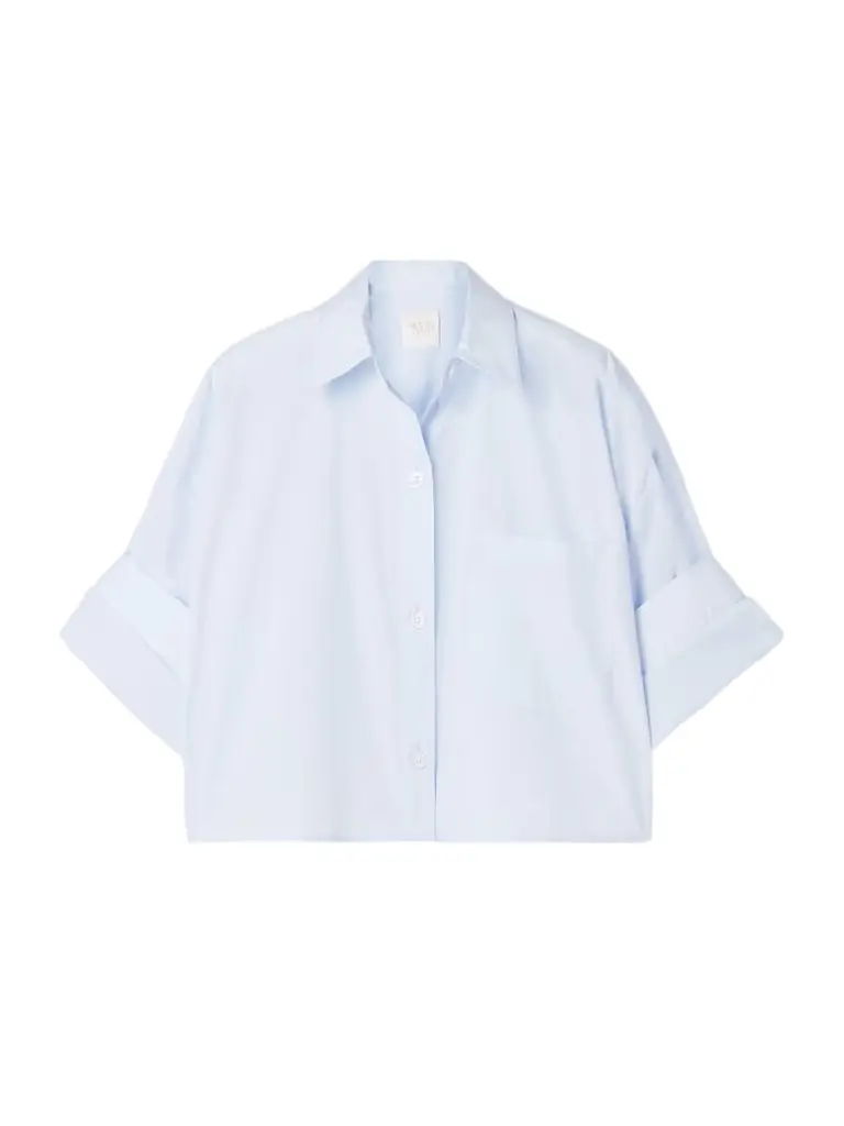 TWP Next Ex Cropped Cotton-poplin Shirt