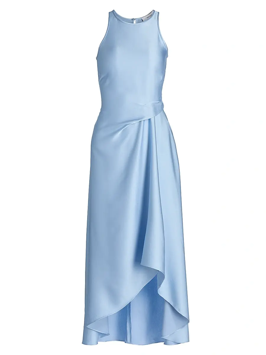 Reiss Women's Micah Bias Drape Midi-Dress - Blue | Image 1 Reiss Women's Micah Bias Drape Midi-Dress - Blue | Image 1