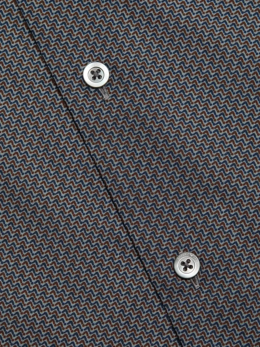 Emporio Armani Men's Micro Chevron Sport Shirt | Thumbnail 7