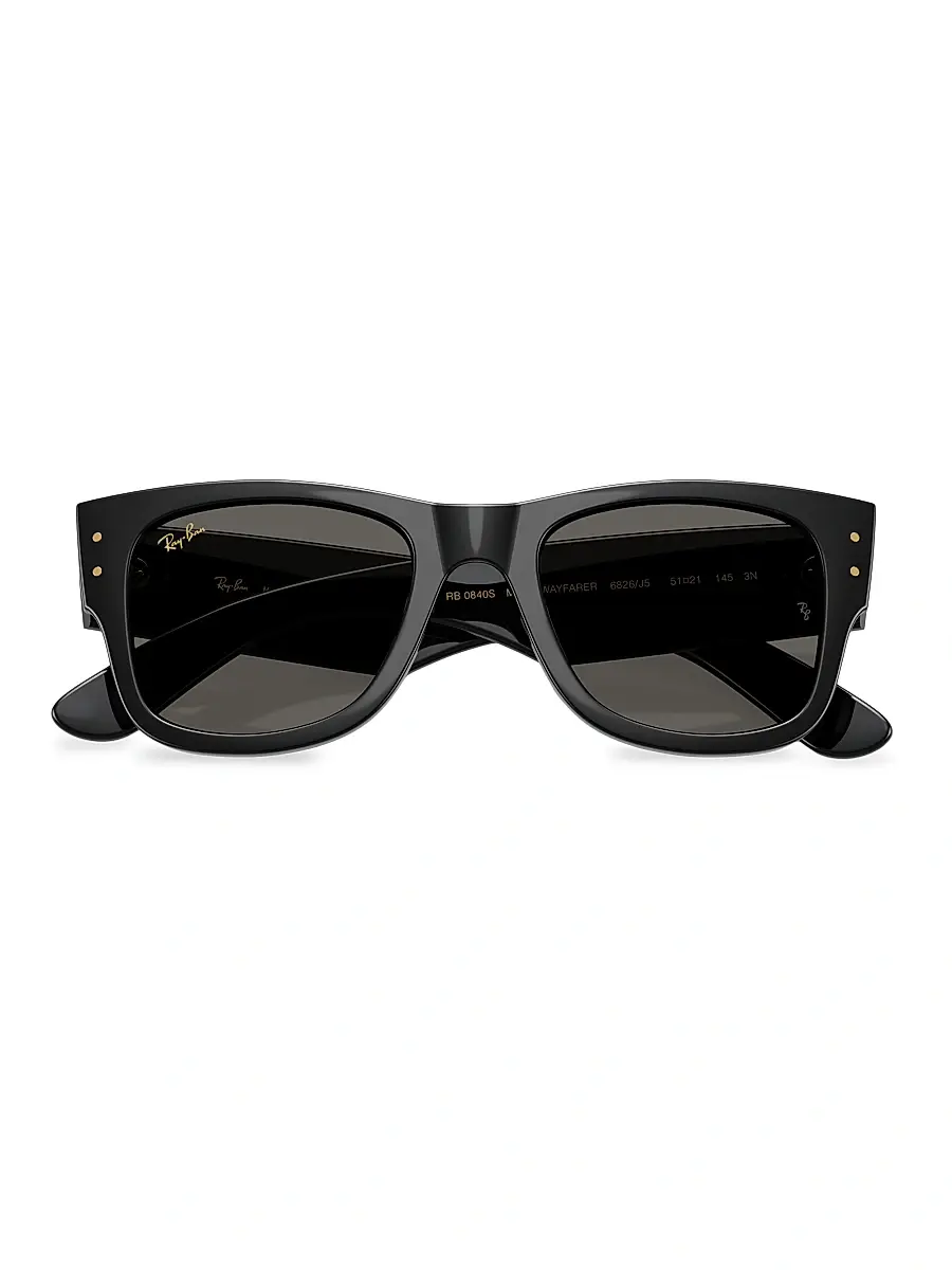 Ray-Ban Men's Blacked Out Mega Wayfarer 51MM Square Sunglasses - Black | Thumbnail 5 Ray-Ban Men's Blacked Out Mega Wayfarer 51MM Square Sunglasses - Black | Thumbnail 5
