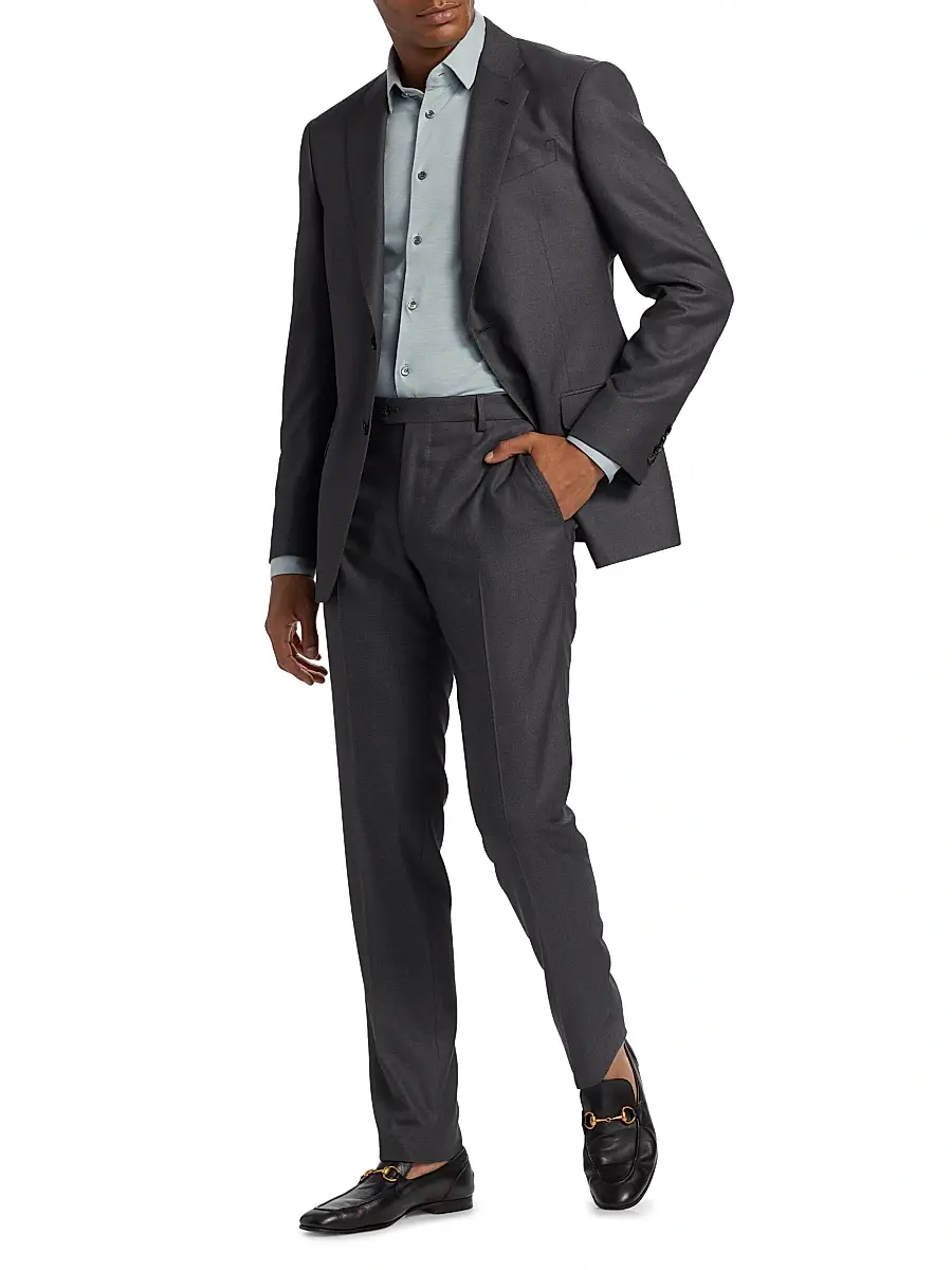 Giorgio Armani Men's Wool Trousers | Thumbnail 2 Giorgio Armani Men's Wool Trousers | Thumbnail 2