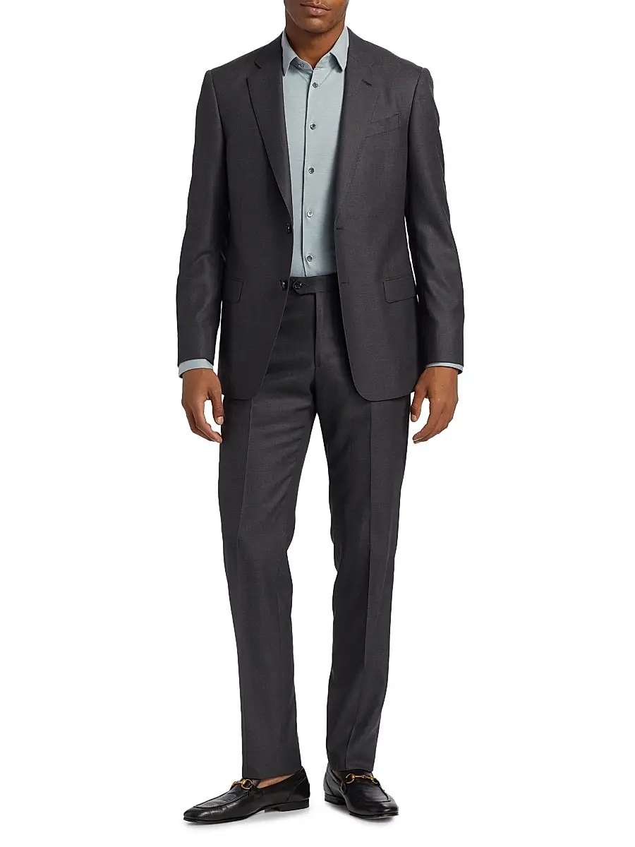 Giorgio Armani Men's Wool Trousers | Thumbnail 3 Giorgio Armani Men's Wool Trousers | Thumbnail 3