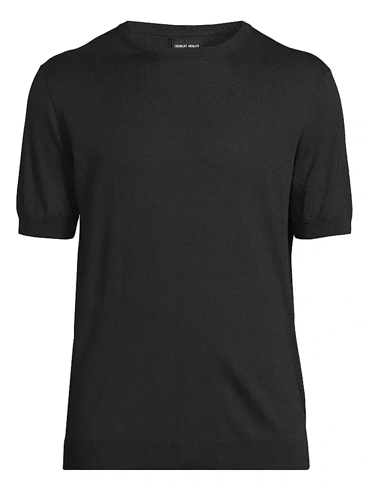 Men's Silk-Cotton Short-Sleeve Sweater Men's Silk-Cotton Short-Sleeve Sweater