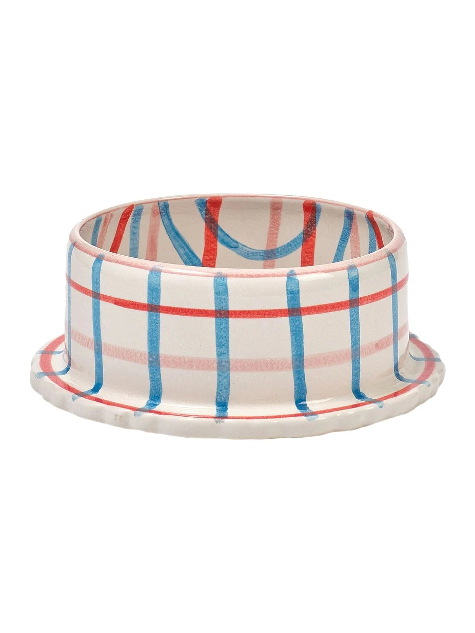 Damson Madder Hand Painted Ceramic Pet Bowl