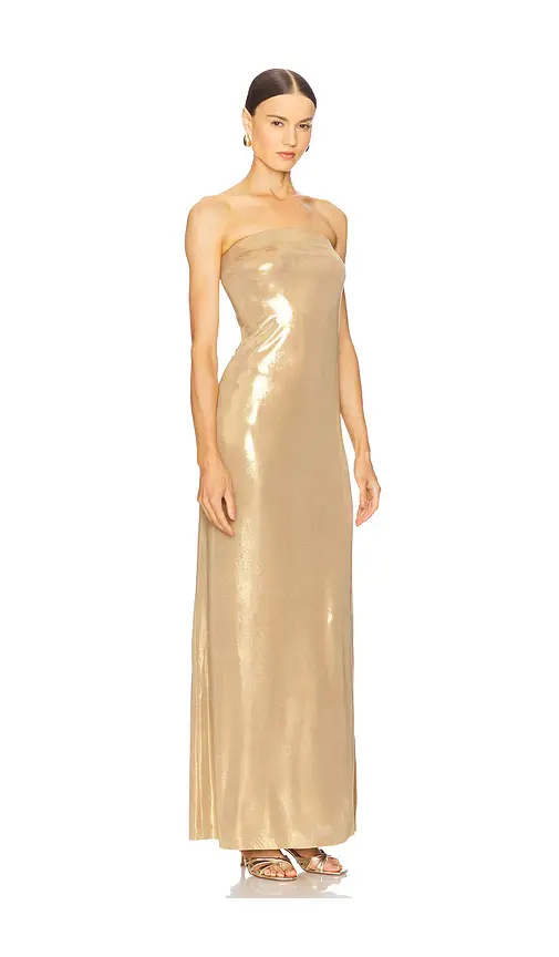 Norma Kamali Strapless Tailored Side Slit Gown | Thumbnail 2 Norma Kamali Strapless Tailored Side Slit Gown | Thumbnail 2