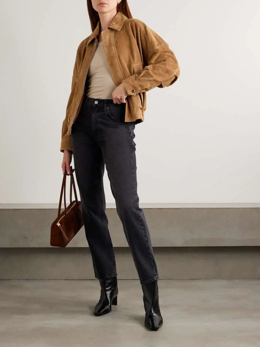 Nour Hammour Dalma Suede Bomber Jacket | Thumbnail 2