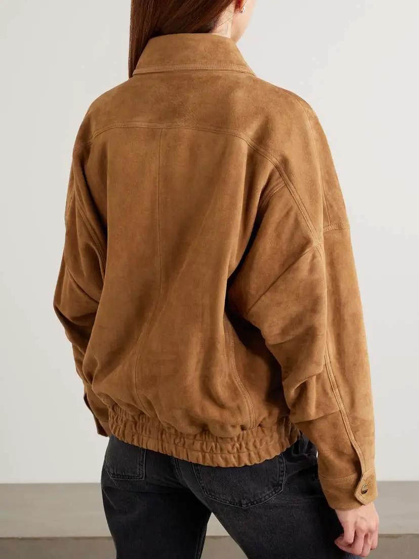 Nour Hammour Dalma Suede Bomber Jacket | Thumbnail 4