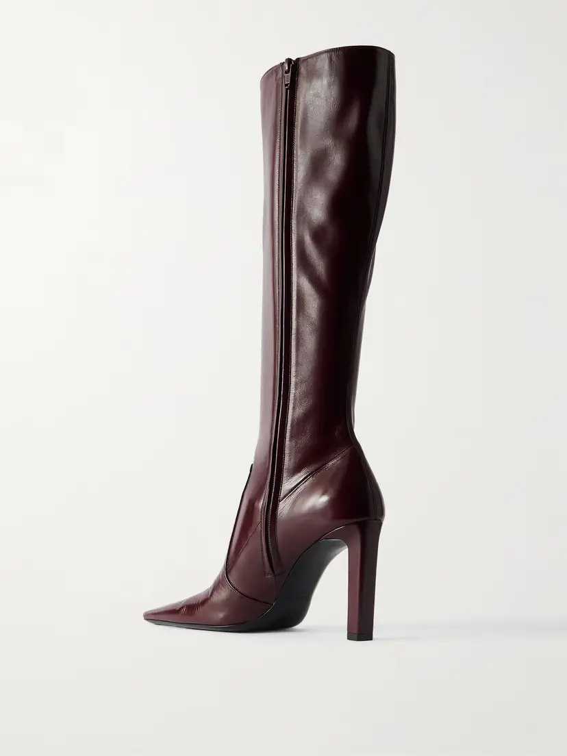 Saint Laurent Francoise Glossed-leather Knee Boots | Thumbnail 3 Saint Laurent Francoise Glossed-leather Knee Boots | Thumbnail 3