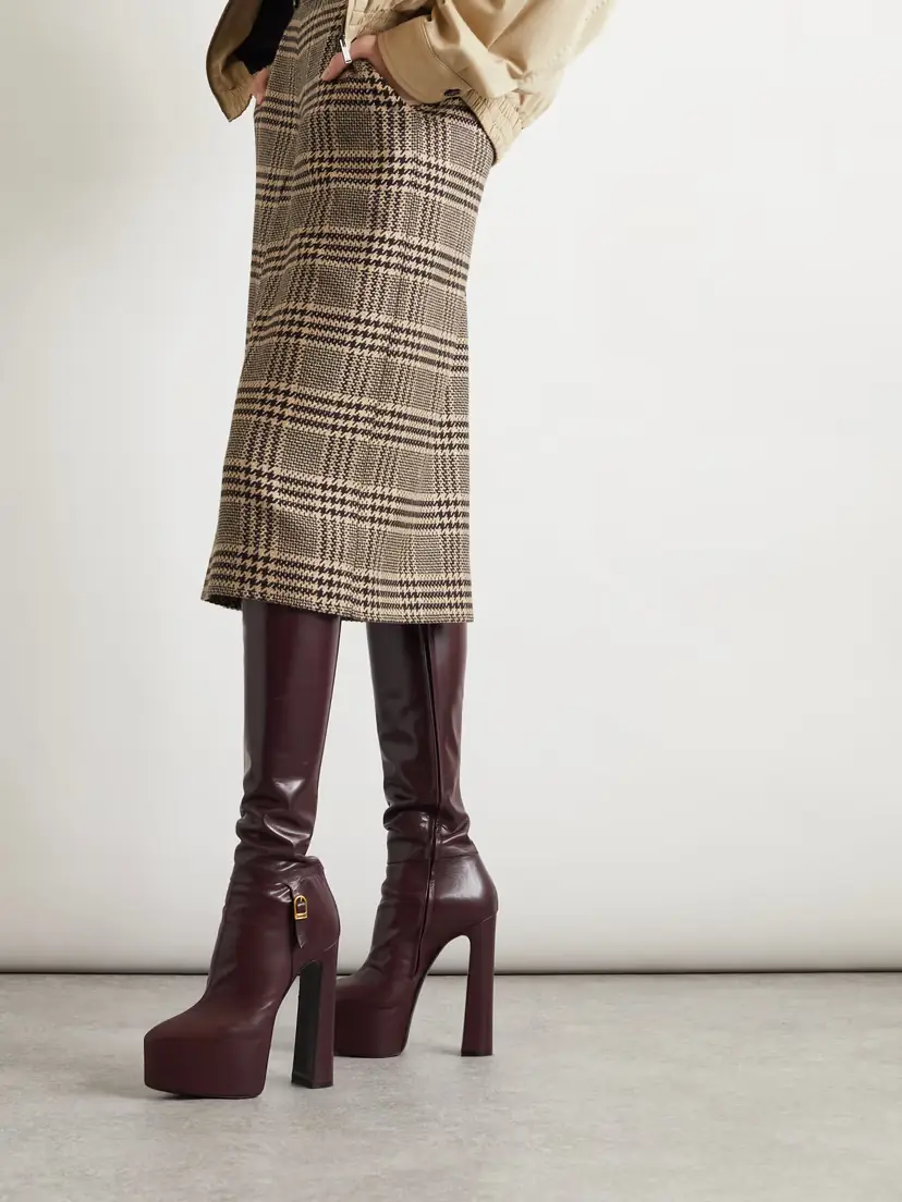 Saint Laurent Nico Leather Over-the-knee Boots | Thumbnail 2