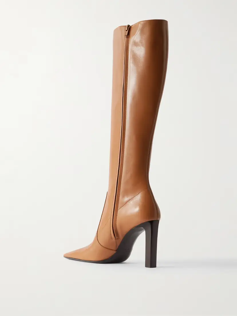 Saint Laurent Francoise Leather Knee Boots | Thumbnail 3 Saint Laurent Francoise Leather Knee Boots | Thumbnail 3
