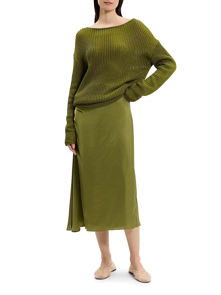 Theory Women's Open-Knit Cotton Sweater | Thumbnail 2