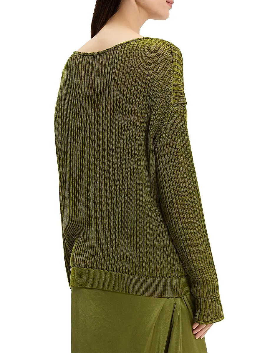 Theory Women's Open-Knit Cotton Sweater | Thumbnail 5
