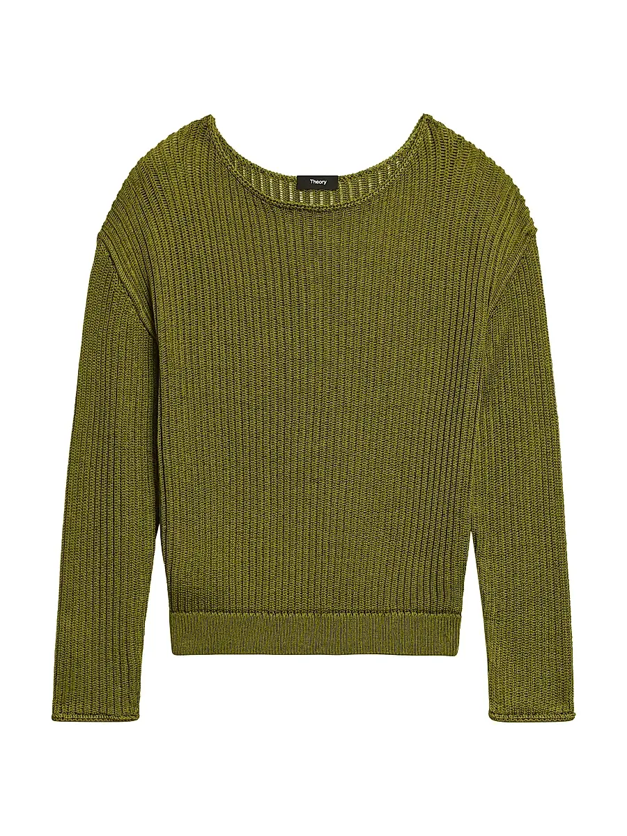 Theory Women's Open-Knit Cotton Sweater
