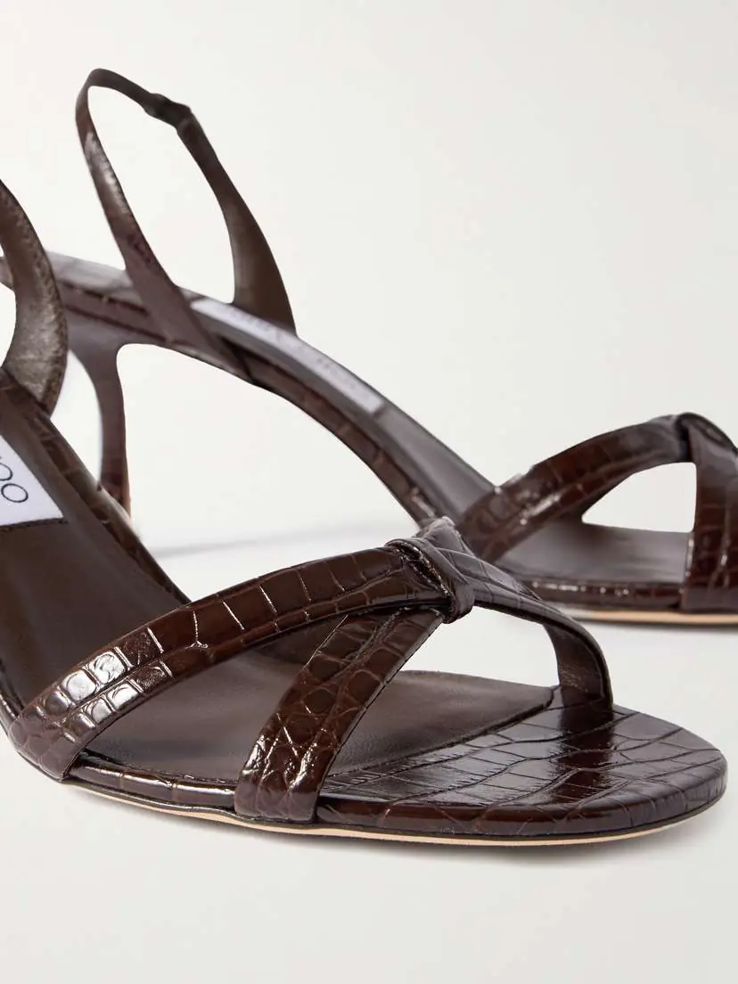 Jimmy Choo Elsy 70 Croc-effect Leather Slingback Sandals | Thumbnail 4 Jimmy Choo Elsy 70 Croc-effect Leather Slingback Sandals | Thumbnail 4
