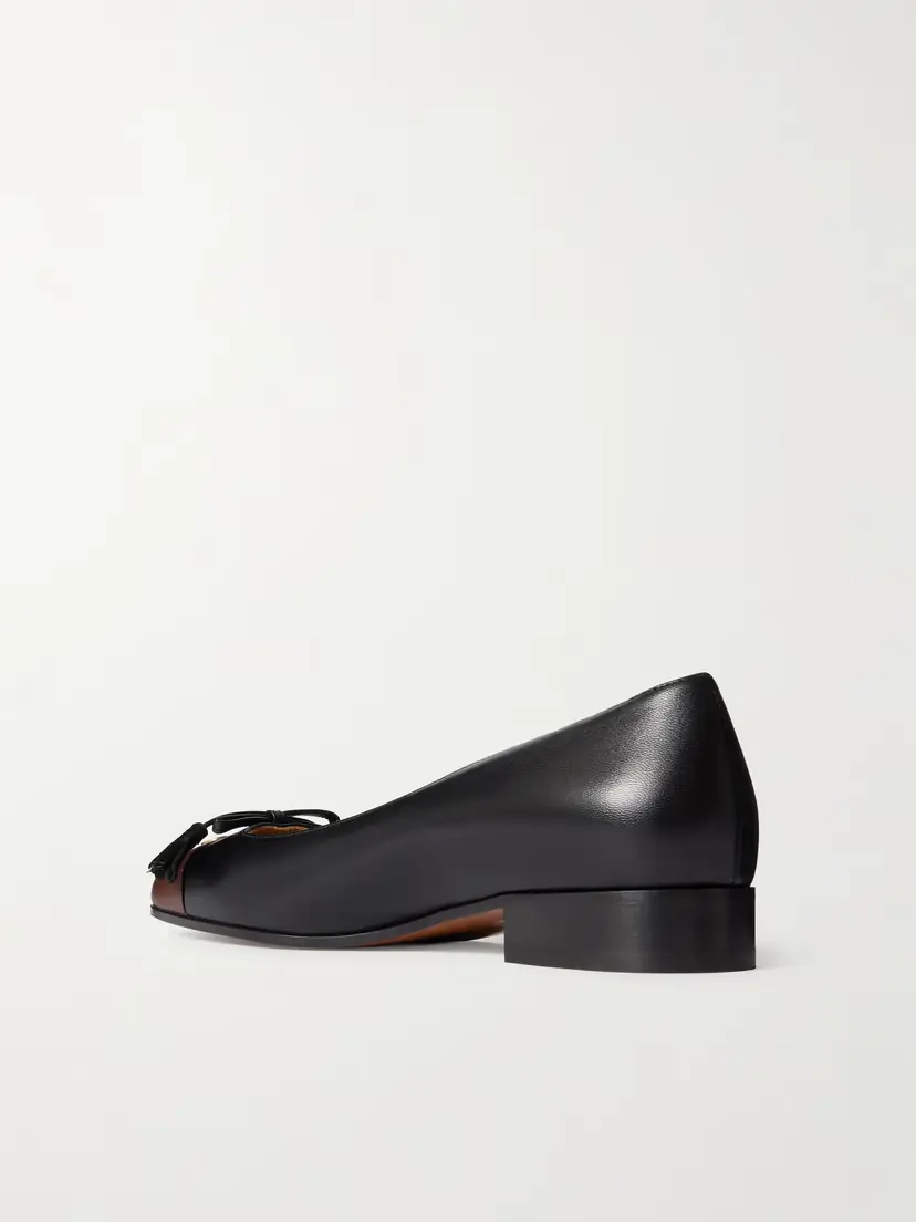 Valentino Garavani Ballerina Embellished Two-tone Leather Flats | Thumbnail 3 Valentino Garavani Ballerina Embellished Two-tone Leather Flats | Thumbnail 3