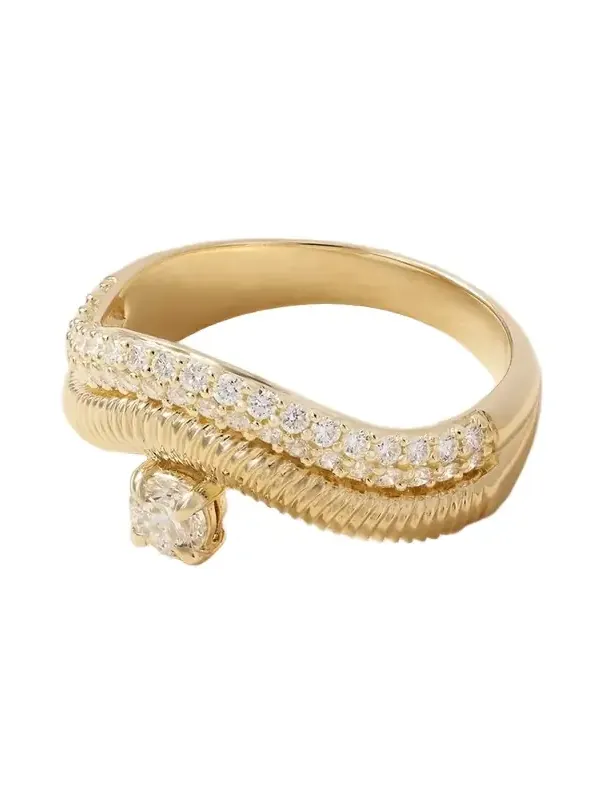 Anjelica 14-karat Gold Diamond Ring Anjelica 14-karat Gold Diamond Ring