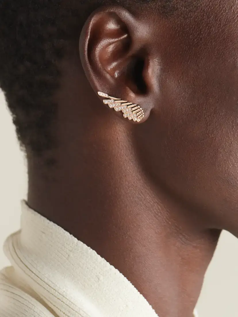 Garrard Wings Rising Mini 18-karat Rose Gold Diamond Earrings | Thumbnail 2 Garrard Wings Rising Mini 18-karat Rose Gold Diamond Earrings | Thumbnail 2