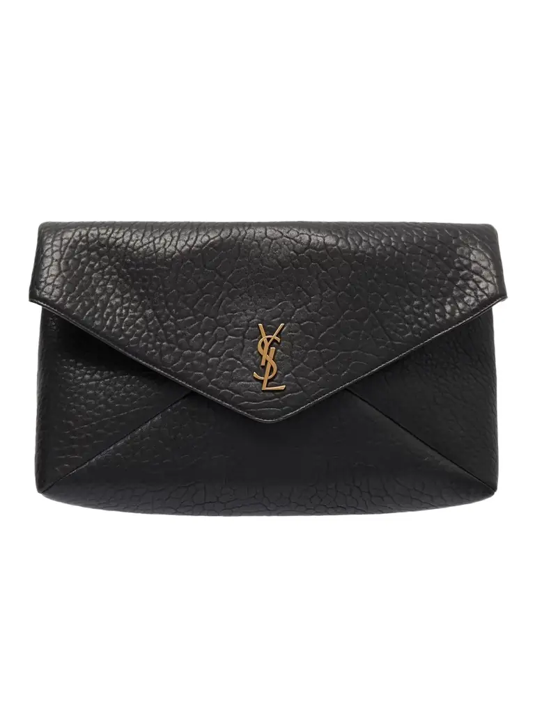 Cassandre Large Textured-leather Clutch Cassandre Large Textured-leather Clutch