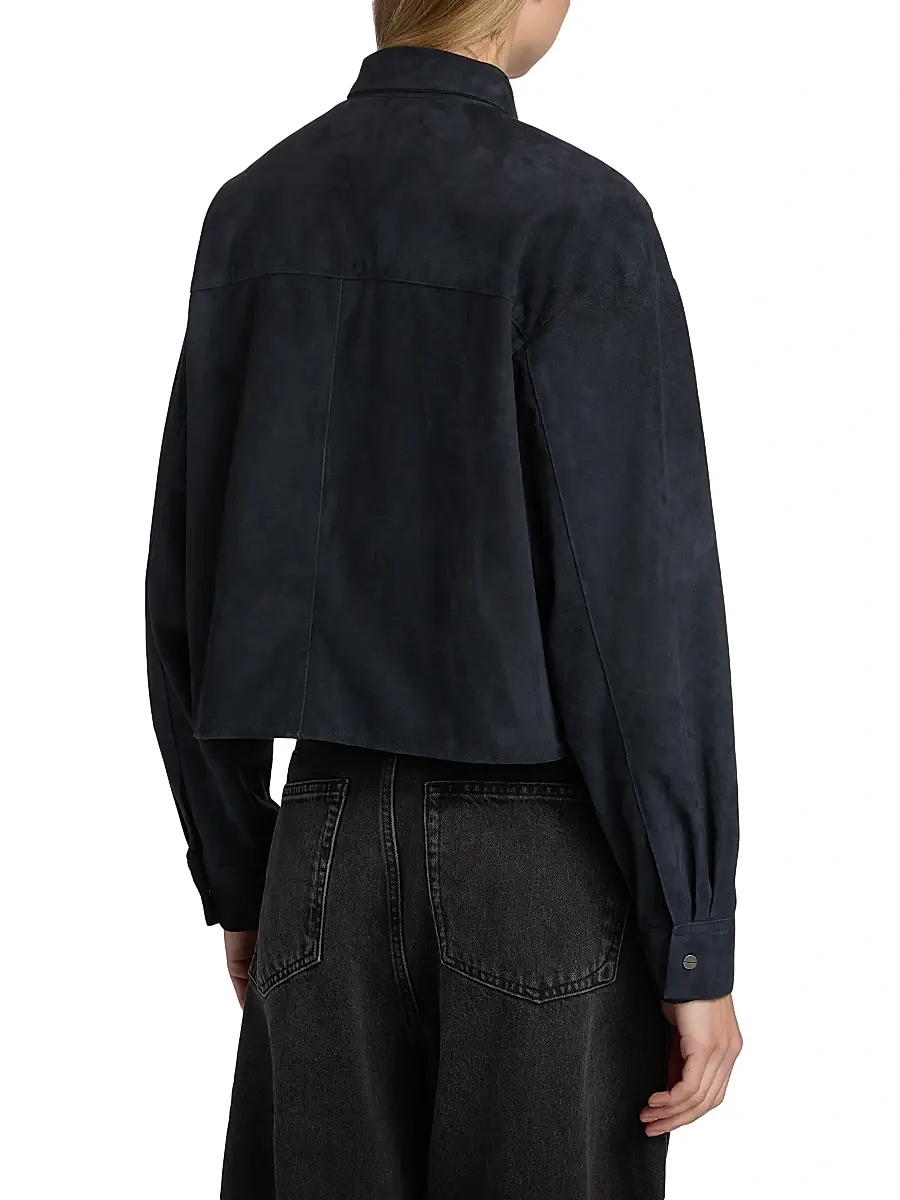 TWP Women's Little Big Joe Suede Jacket - Midnight | Thumbnail 5 TWP Women's Little Big Joe Suede Jacket - Midnight | Thumbnail 5