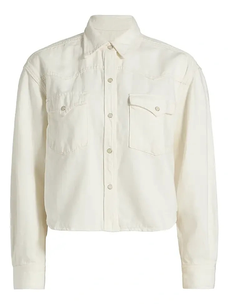 TWP Women's Stretch Cotton Crop Jacket