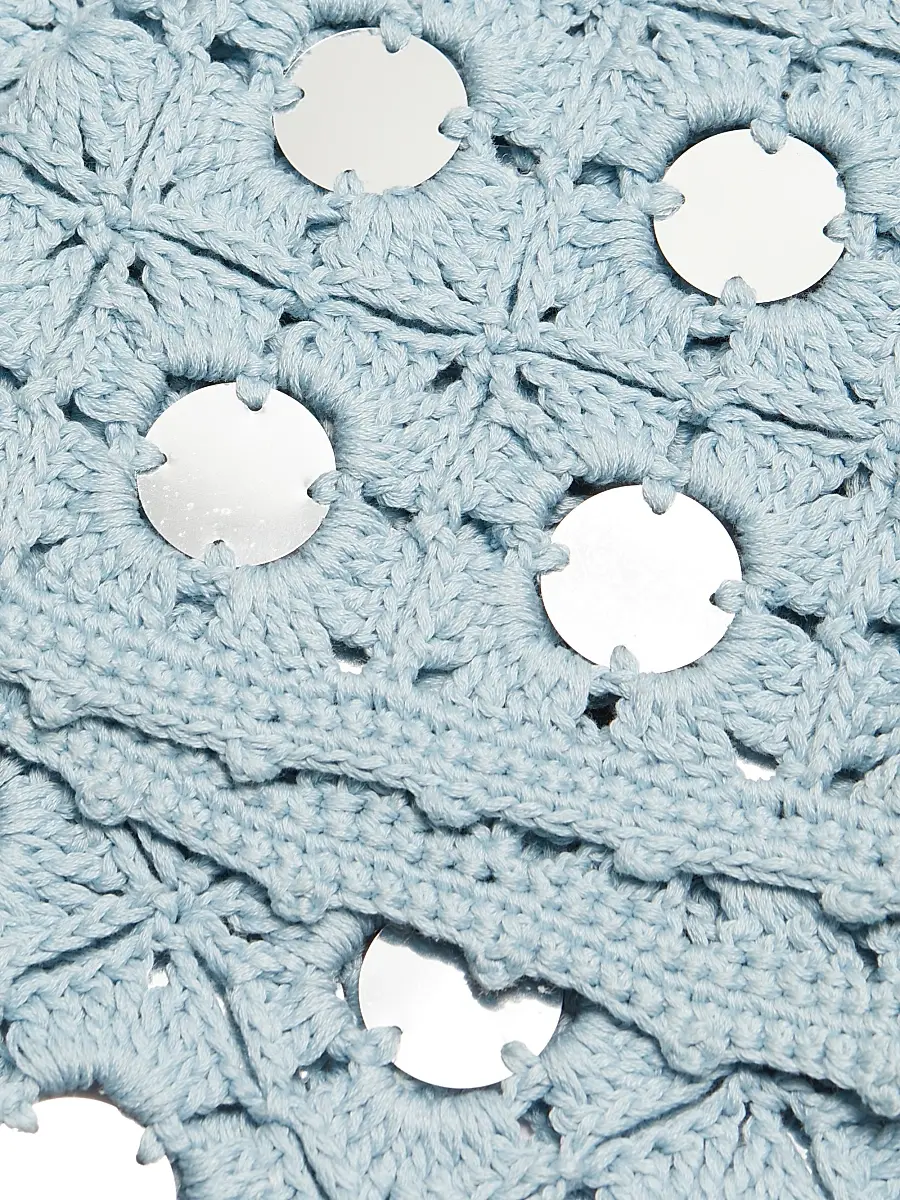 Toccin Women's Kendra Mirror Cotton Crochet Miniskirt | Thumbnail 7 Toccin Women's Kendra Mirror Cotton Crochet Miniskirt | Thumbnail 7